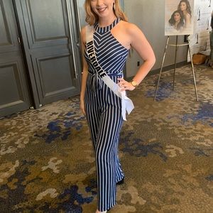 Beautiful blue and white jumpsuit! Size 9